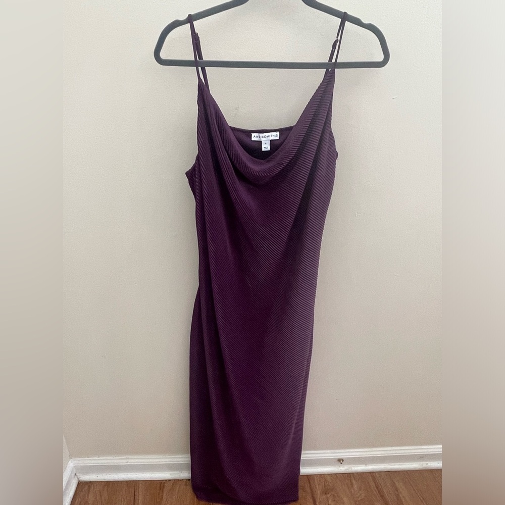 Eggplant drape gown
